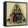 Illustration of English Tales Folk Tales and Ballads, Two Women-null-Framed Stretched Canvas