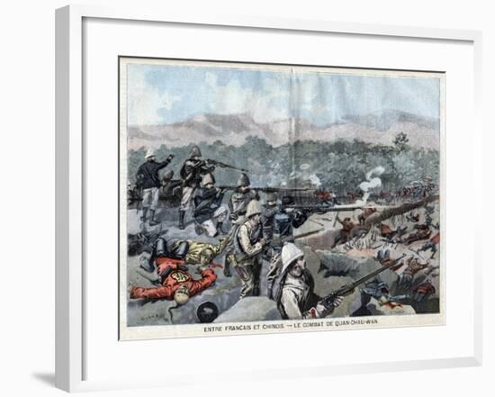 Illustration of Fighting between French and Chinese Forces at Kwang-Chou-Wan-Stefano Bianchetti-Framed Giclee Print