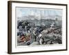 Illustration of Fighting between French and Chinese Forces at Kwang-Chou-Wan-Stefano Bianchetti-Framed Giclee Print