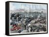 Illustration of Fighting between French and Chinese Forces at Kwang-Chou-Wan-Stefano Bianchetti-Framed Stretched Canvas