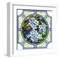 Illustration of Flower Blue Forget-Me-Not-Vertyr-Framed Art Print