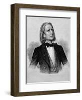 Illustration of Franz Liszt, Hungarian Composer and Pianist-null-Framed Photographic Print