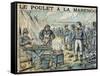 Illustration of French Soldiers Cooking Marengo Chicken-Stefano Bianchetti-Framed Stretched Canvas