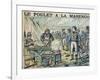 Illustration of French Soldiers Cooking Marengo Chicken-Stefano Bianchetti-Framed Giclee Print