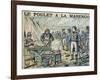 Illustration of French Soldiers Cooking Marengo Chicken-Stefano Bianchetti-Framed Giclee Print