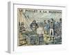 Illustration of French Soldiers Cooking Marengo Chicken-Stefano Bianchetti-Framed Giclee Print