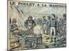 Illustration of French Soldiers Cooking Marengo Chicken-Stefano Bianchetti-Mounted Giclee Print