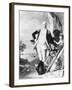 Illustration of George Washington Standing next to Cannon-null-Framed Giclee Print