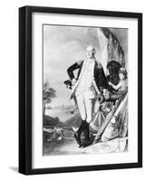 Illustration of George Washington Standing next to Cannon-null-Framed Giclee Print