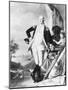 Illustration of George Washington Standing next to Cannon-null-Mounted Giclee Print