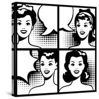 Illustration of Girl in Style Pop Art-incomible-Stretched Canvas