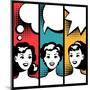 Illustration of Girl in Style Pop Art-incomible-Mounted Art Print