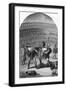 Illustration of Gladiators Fighting in a Roman Arena-null-Framed Giclee Print