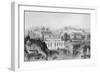 Illustration of Gondolas on River in Rome-null-Framed Giclee Print