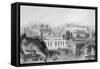 Illustration of Gondolas on River in Rome-null-Framed Stretched Canvas