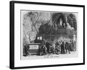 Illustration of Grotto at Lourdes-null-Framed Giclee Print