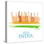 Illustration of Hand with Voting Sign of India-vectomart-Stretched Canvas