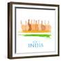 Illustration of Hand with Voting Sign of India-vectomart-Framed Art Print