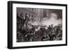 Illustration of Haymarket Riot in Chicago by T. De Thulstrup-null-Framed Giclee Print