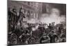 Illustration of Haymarket Riot in Chicago by T. De Thulstrup-null-Mounted Giclee Print