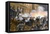 Illustration of Haymarket Riot in Chicago-T. De Thulstrup-Framed Stretched Canvas