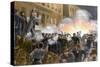 Illustration of Haymarket Riot in Chicago-T. De Thulstrup-Stretched Canvas