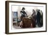 Illustration of Henry IV Signing the Edict of Nantes-Stefano Bianchetti-Framed Giclee Print