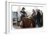 Illustration of Henry IV Signing the Edict of Nantes-Stefano Bianchetti-Framed Giclee Print