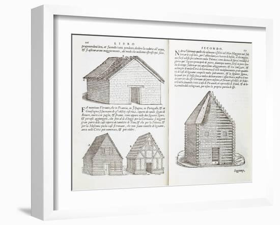 Illustration of House Types-Giovanni Antonio Rusconi-Framed Giclee Print