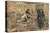 Illustration of Howard Carter and Lord Carnarvon in the Tomb of Tutankhamun-Stefano Bianchetti-Stretched Canvas