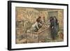 Illustration of Howard Carter and Lord Carnarvon in the Tomb of Tutankhamun-Stefano Bianchetti-Framed Giclee Print