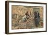 Illustration of Howard Carter and Lord Carnarvon in the Tomb of Tutankhamun-Stefano Bianchetti-Framed Giclee Print