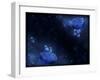 Illustration of Humans and Aliens in Outer Space-null-Framed Photographic Print