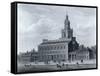 Illustration of Independence Hall-null-Framed Stretched Canvas