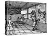 Illustration of Indoor Tennis from Orbis Sensualium Pictus-null-Stretched Canvas