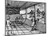 Illustration of Indoor Tennis from Orbis Sensualium Pictus-null-Mounted Giclee Print