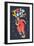 Illustration of Jazz Singer with Microphone-cosmaa-Framed Art Print