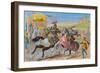 Illustration of Knights Jousting-null-Framed Giclee Print