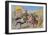 Illustration of Knights Jousting-null-Framed Giclee Print