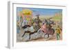 Illustration of Knights Jousting-null-Framed Giclee Print