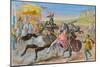 Illustration of Knights Jousting-null-Mounted Giclee Print