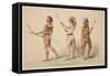 Illustration of Lacrosse Players, from 'Illustrations of the Manners, Customs & Conditions of the N-George Catlin-Framed Stretched Canvas