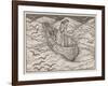 Illustration of lady in a boat-Edward Burne-Jones-Framed Art Print