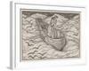 Illustration of lady in a boat-Edward Burne-Jones-Framed Art Print