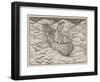 Illustration of lady in a boat-Edward Burne-Jones-Framed Art Print