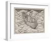 Illustration of lady in a boat-Edward Burne-Jones-Framed Art Print