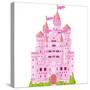 Illustration of Magic Fairy Tale Princess Castle. Raster Version.-Dazdraperma-Stretched Canvas