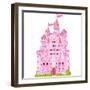 Illustration of Magic Fairy Tale Princess Castle. Raster Version.-Dazdraperma-Framed Photographic Print