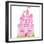 Illustration of Magic Fairy Tale Princess Castle. Raster Version.-Dazdraperma-Framed Photographic Print