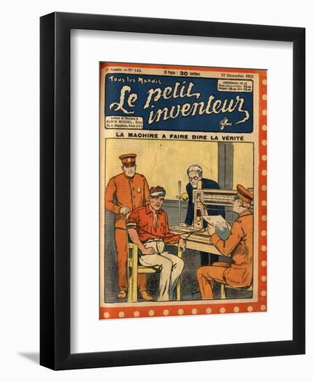 Illustration of Man Taking a Polygraph Test-Stefano Bianchetti-Framed Giclee Print